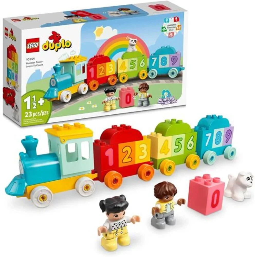 My First Number Train Toy with Bricks for Learning Numbers